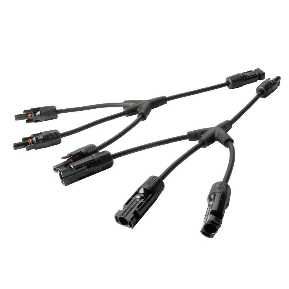 MC4-connector cabo solar Y-splitter cabo de módulo solar conector e tomada FMMM painel solar fotovoltaico conector Y de ramificação 1 par